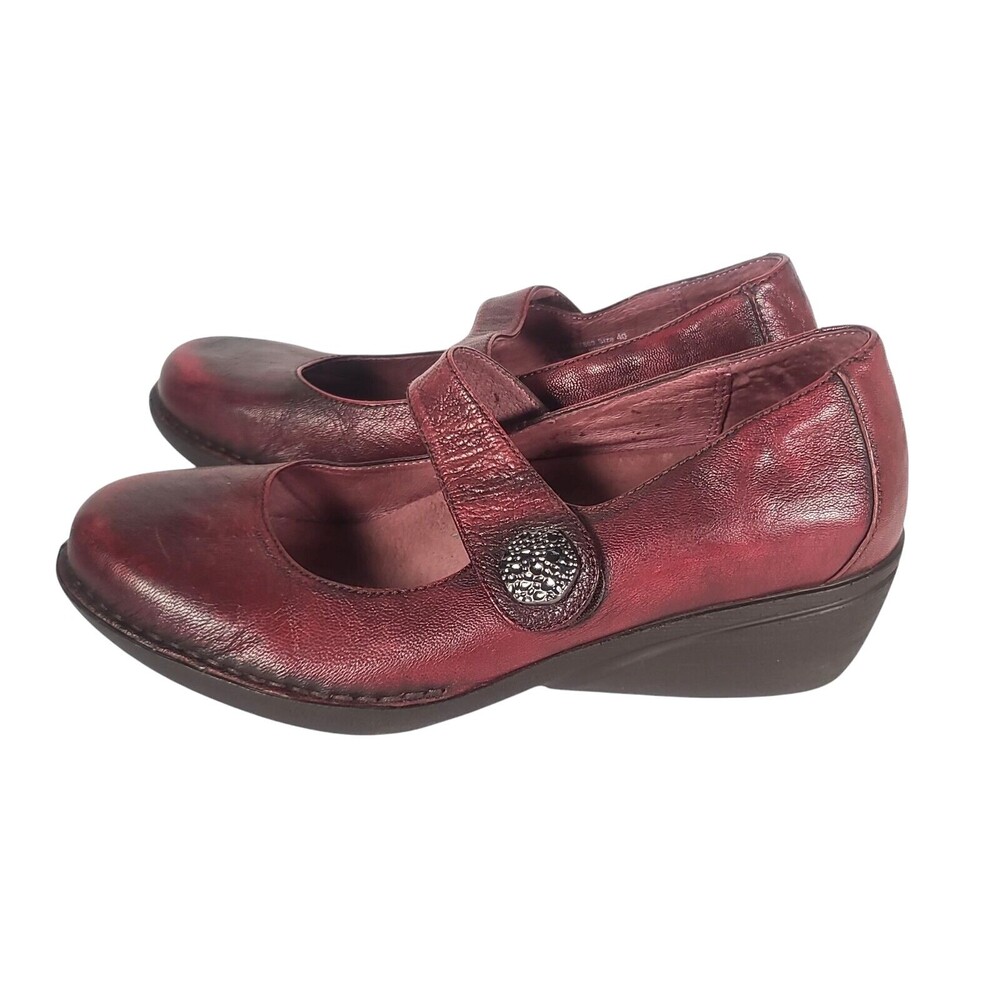 Dansko Adelle Pumps Size EU 40 Brown Mary Janes Wedges Chocolate Cherry US 9.5 - Picture 4 of 12